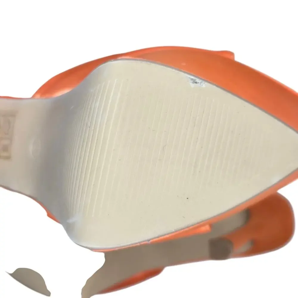 SHEIN Orange Platform Sandals Size 8-8.5 Narrow - Picture 6 of 9